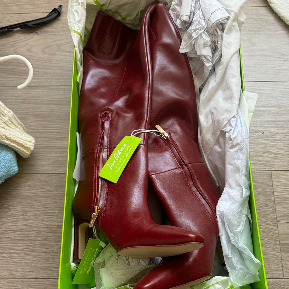 Sam Edelman Burgundy Heeled Boots